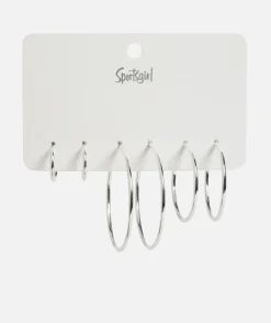 SILVER ESSENTIAL HOOP EARRING PACK