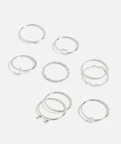 SILVER FINE LINE RING STACK