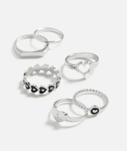 SILVER HEART RING PACK