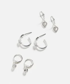 SILVER HEART STAR HOOP PACK