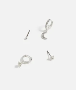 SILVER PLATED CELESTIAL EARRING PACK