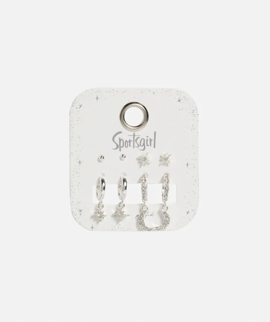 SILVER PLATED CELESTIAL EARRING PACK