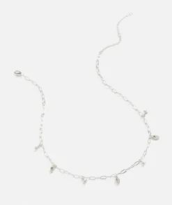 SILVER PLATED CHARM NECKLACE