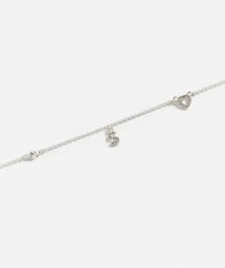 SILVER PLATED HEART ALPHABET NECKLACE