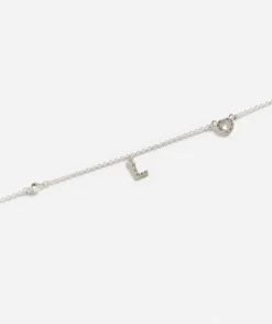 SILVER PLATED HEART ALPHABET NECKLACE