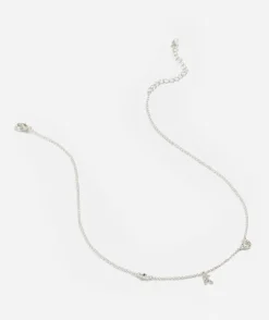 SILVER PLATED HEART ALPHABET NECKLACE