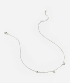SILVER PLATED HEART ALPHABET NECKLACE