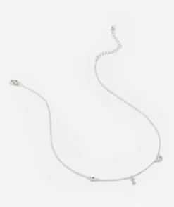 SILVER PLATED HEART ALPHABET NECKLACE