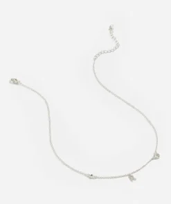 SILVER PLATED HEART ALPHABET NECKLACE