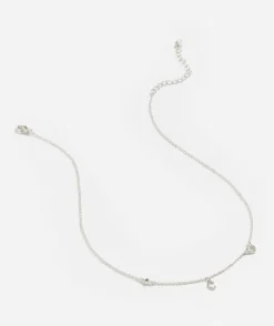 SILVER PLATED HEART ALPHABET NECKLACE