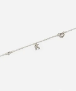 SILVER PLATED HEART ALPHABET NECKLACE