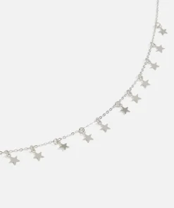 SILVER STARS PENDANT NECKLACE