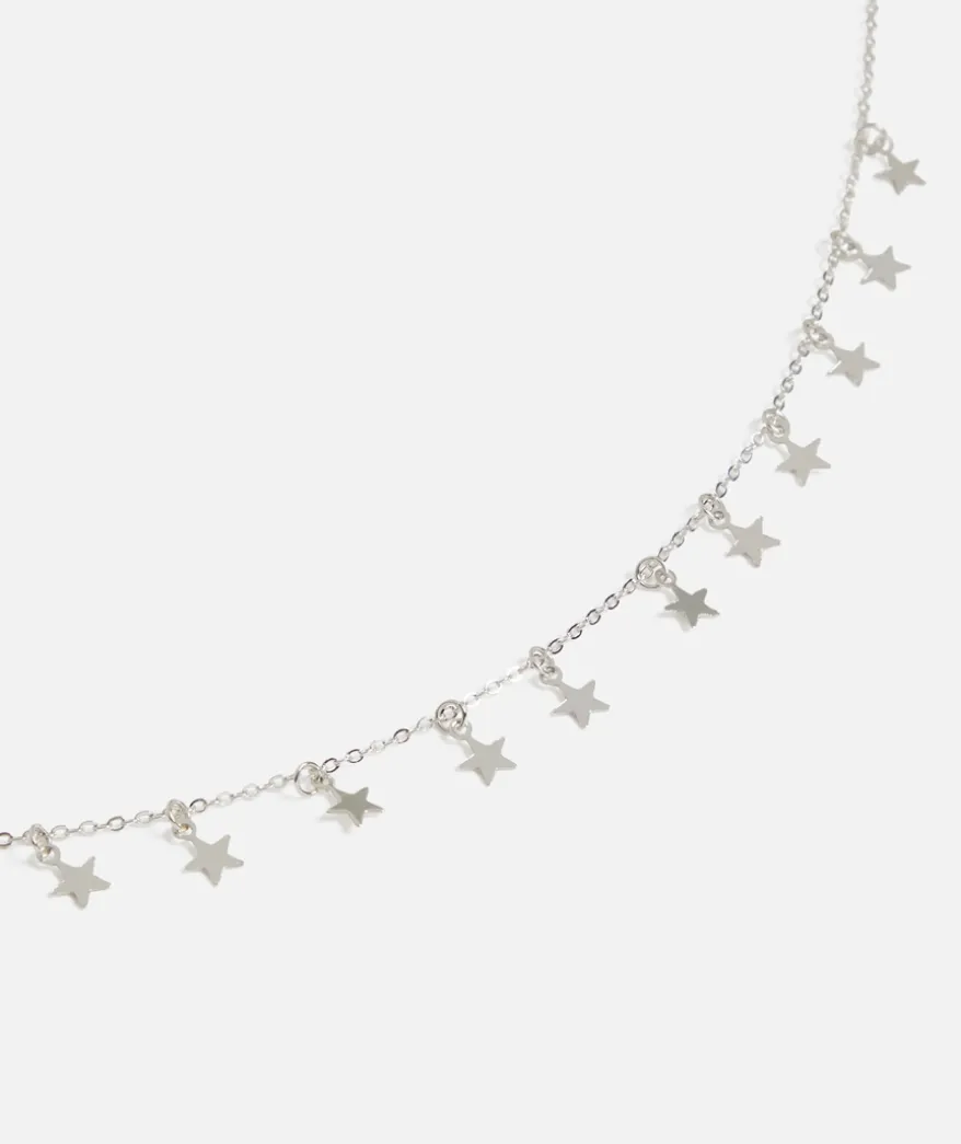 SILVER STARS PENDANT NECKLACE