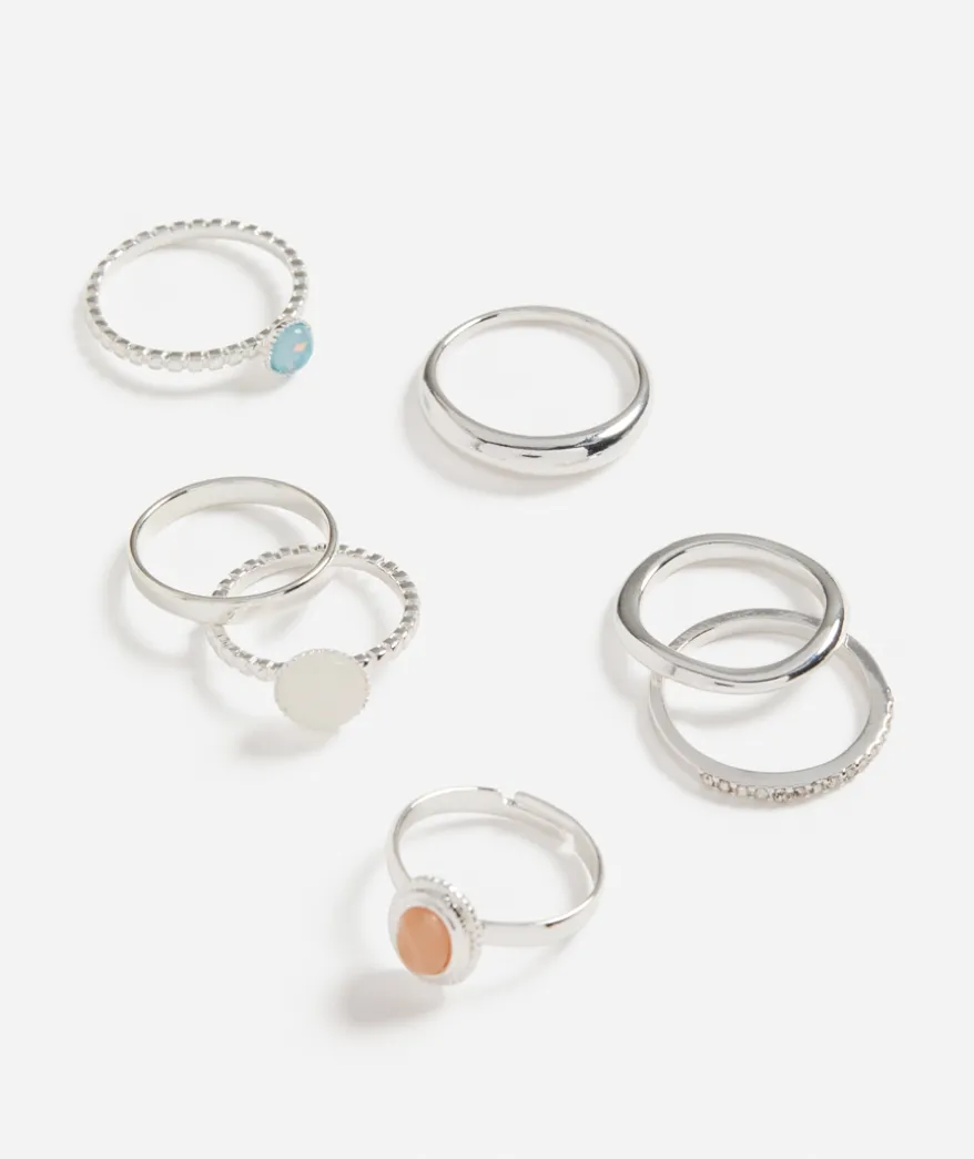 SILVER STONES RING PACK