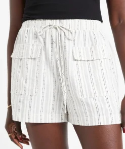 SOFIA LINEN BLEND STRIPE SHORT