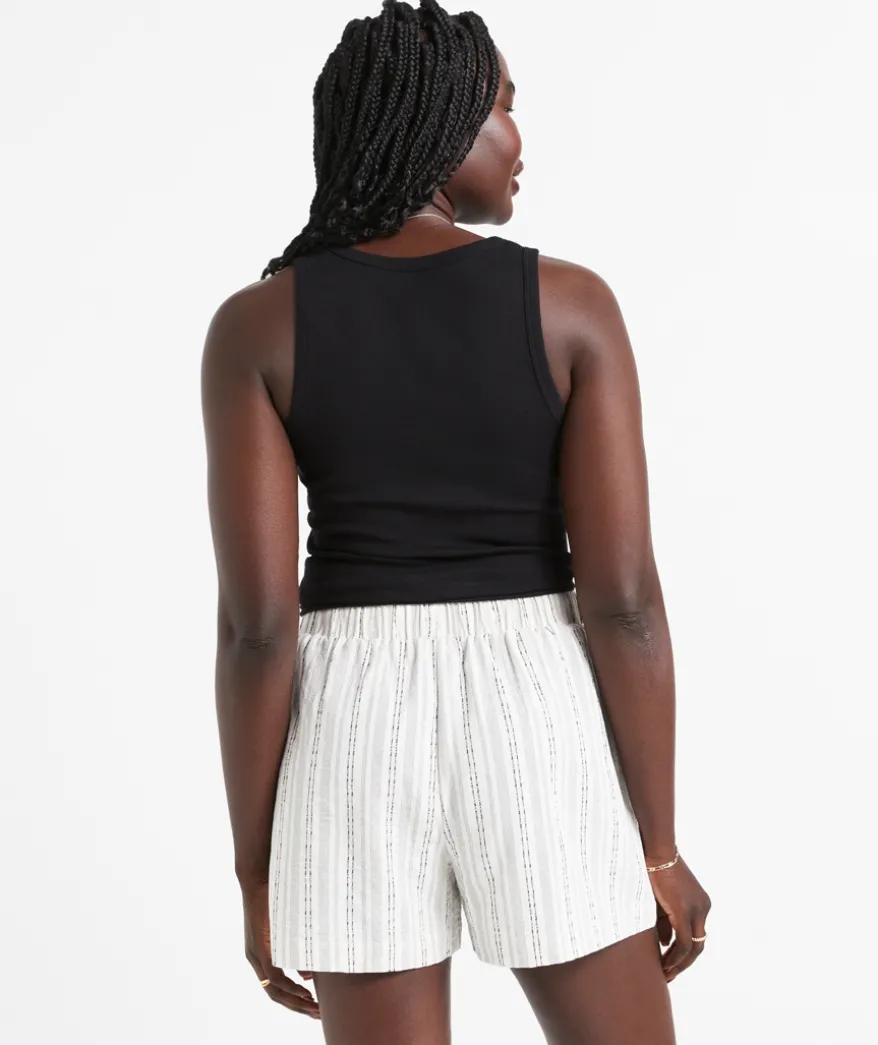 SOFIA LINEN BLEND STRIPE SHORT