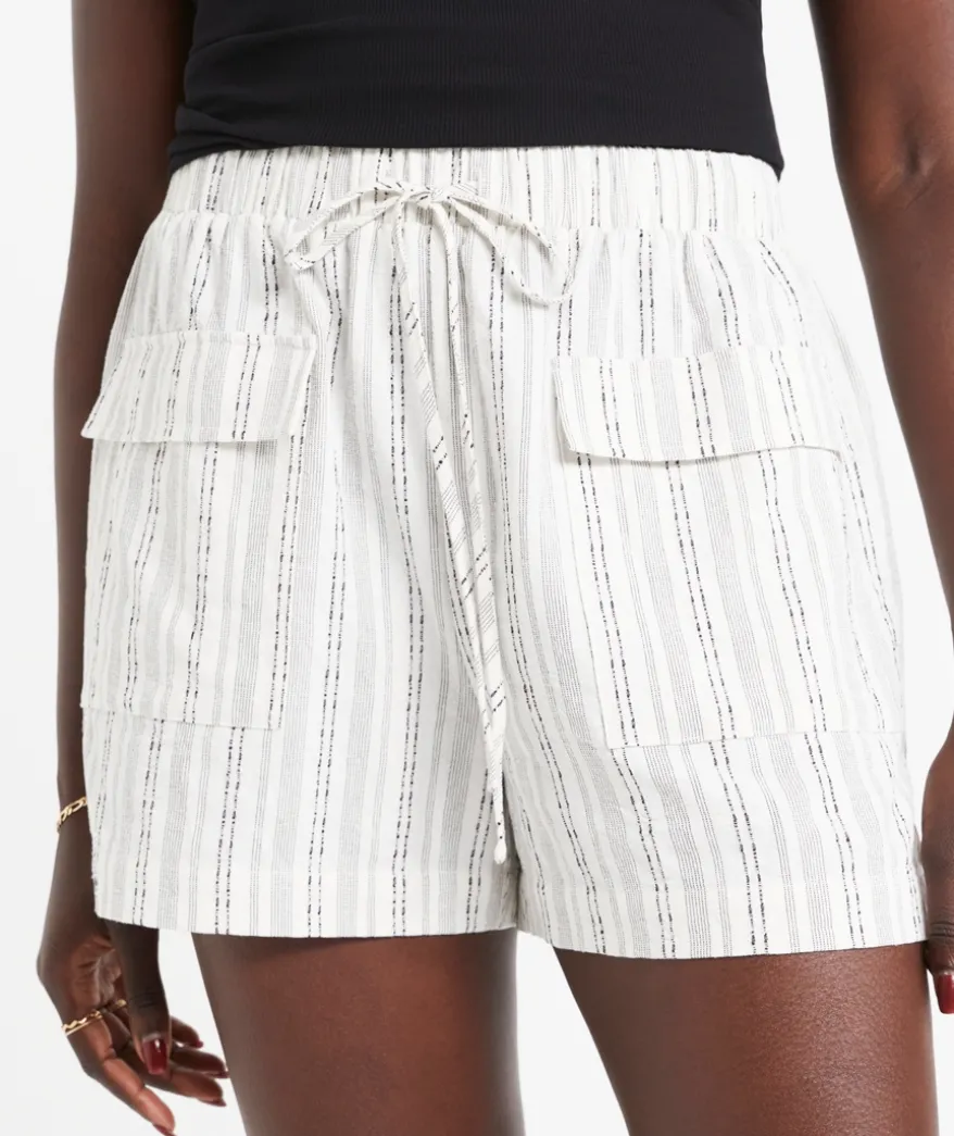 SOFIA LINEN BLEND STRIPE SHORT