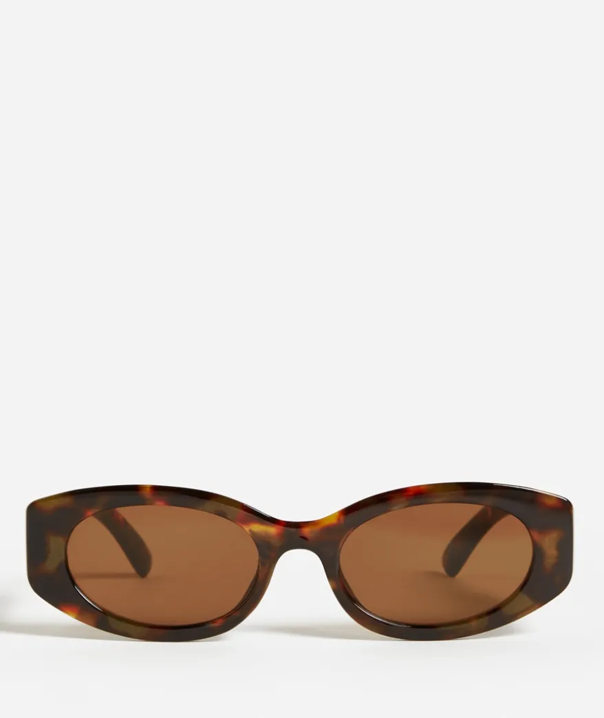 SOFIA OVAL SUNGLASSES - LEOPARD