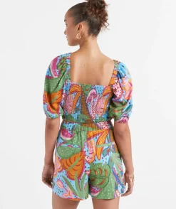SOFIE PRINTED PUFF SLEEVE BLOUSE