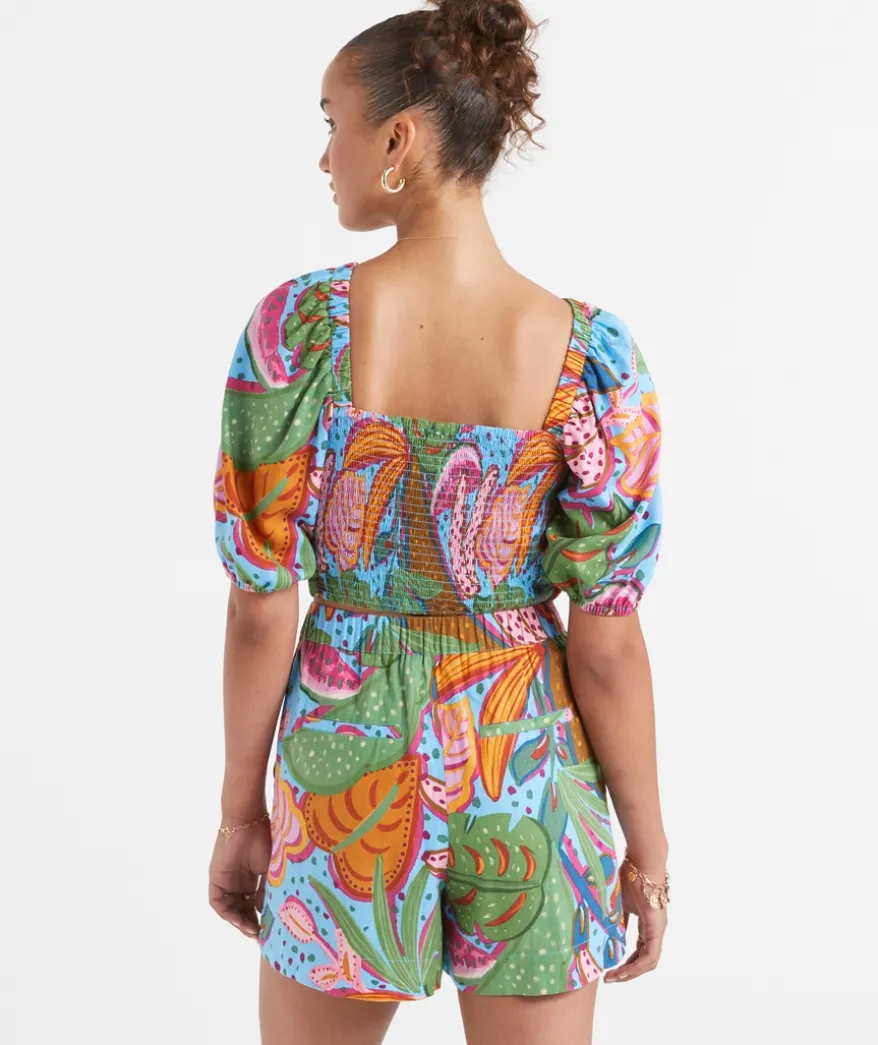 SOFIE PRINTED PUFF SLEEVE BLOUSE