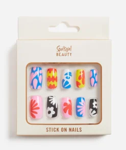 STICK ON NAILS - SQUARE - COLOUR POP