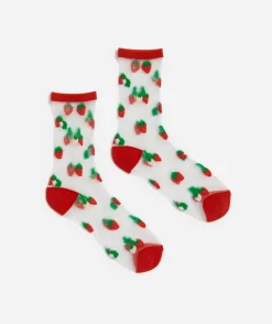 STRAWBERRY MESH SOCK