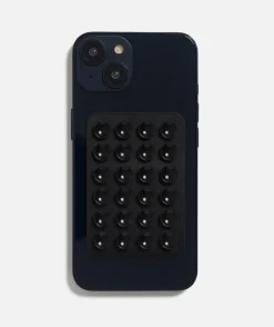 STUCK UP! SILICONE SUCTION PHONE STICKERS - CLEAR/BLACK