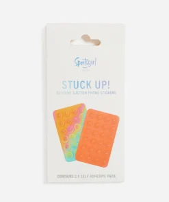 STUCK UP! SILICONE SUCTION PHONE STICKERS - ORANGE SWIRL