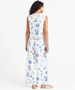 SUNNY LINEN BLEND TAILORED PANT