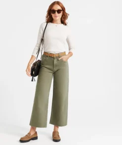 THE CROPPED WIDE STRETCH DENIM JEAN