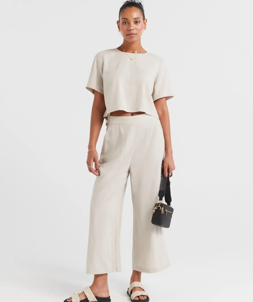 THE EUROPEAN LINEN BLEND CULOTTE