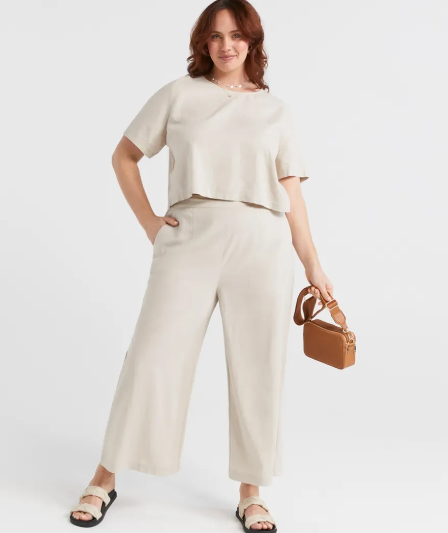 THE EUROPEAN LINEN BLEND CULOTTE