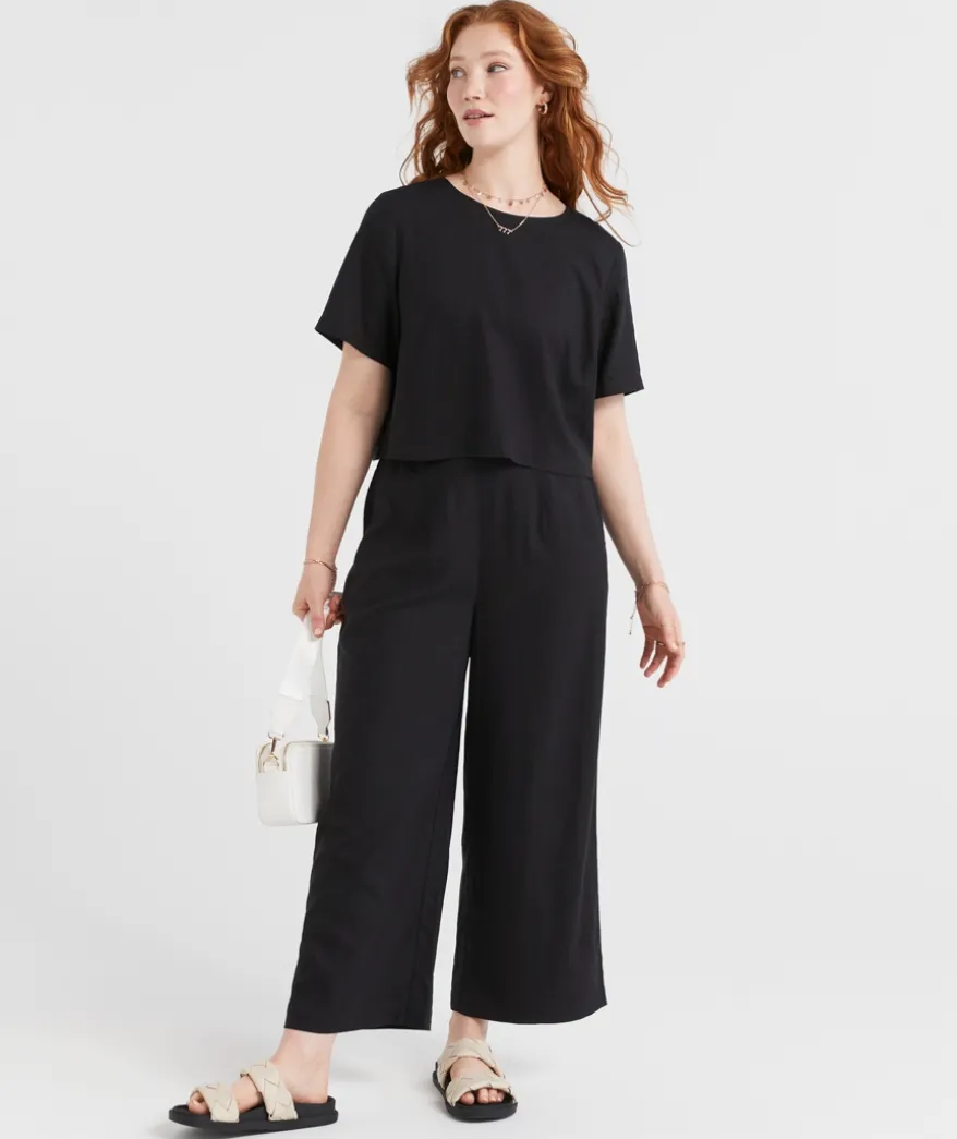 THE EUROPEAN LINEN BLEND CULOTTE