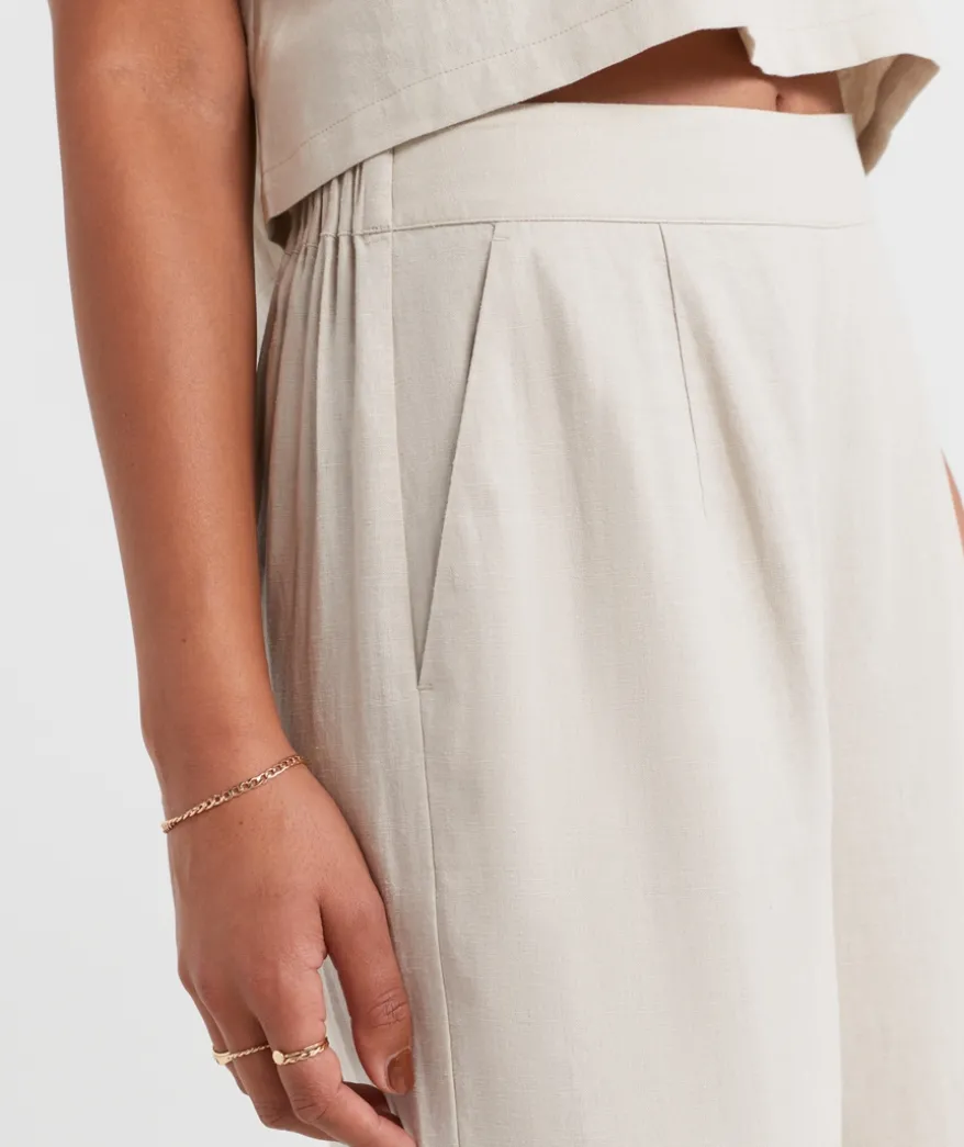 THE EUROPEAN LINEN BLEND CULOTTE