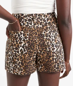THE HIGH RELAXED PRINTED DENIM SHORT