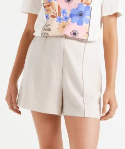 THE LINEN BLEND TAILORED SHORT