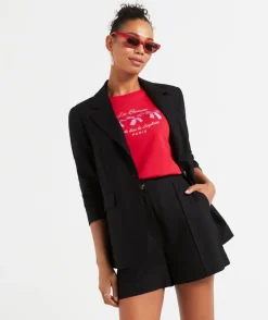 THE LINEN BLEND TAILORED SHORT