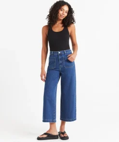 THE PATCH POCKET CULOTTE DENIM JEAN