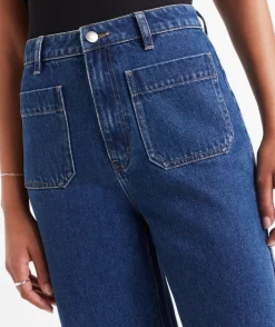 THE PATCH POCKET CULOTTE DENIM JEAN