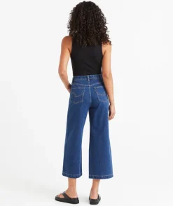 THE PATCH POCKET CULOTTE DENIM JEAN