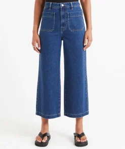 THE PATCH POCKET CULOTTE DENIM JEAN