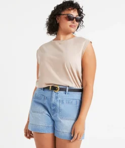 THE PATCH POCKET DENIM SHORT