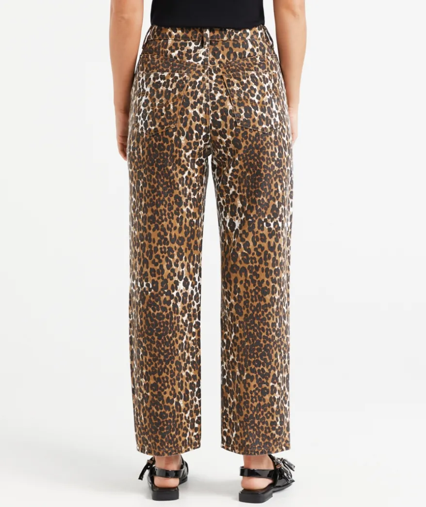 THE PRINTED CROP STRAIGHT DENIM JEAN