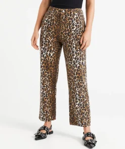 THE PRINTED CROP STRAIGHT DENIM JEAN