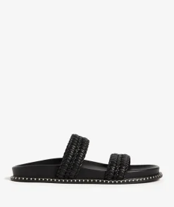 TORI BLACK WHIPSTITCH SANDAL