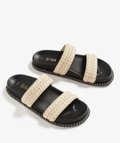 TORI ECRU WHIPSTITCH SANDAL
