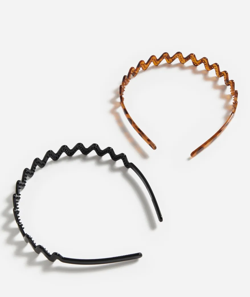 TORT AND BLACK SQUIGGLE HEADBAND PACK