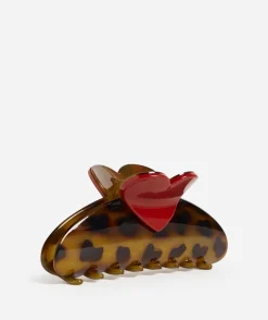 TORT HEART LARGE CRESCENT HAIR CLAW