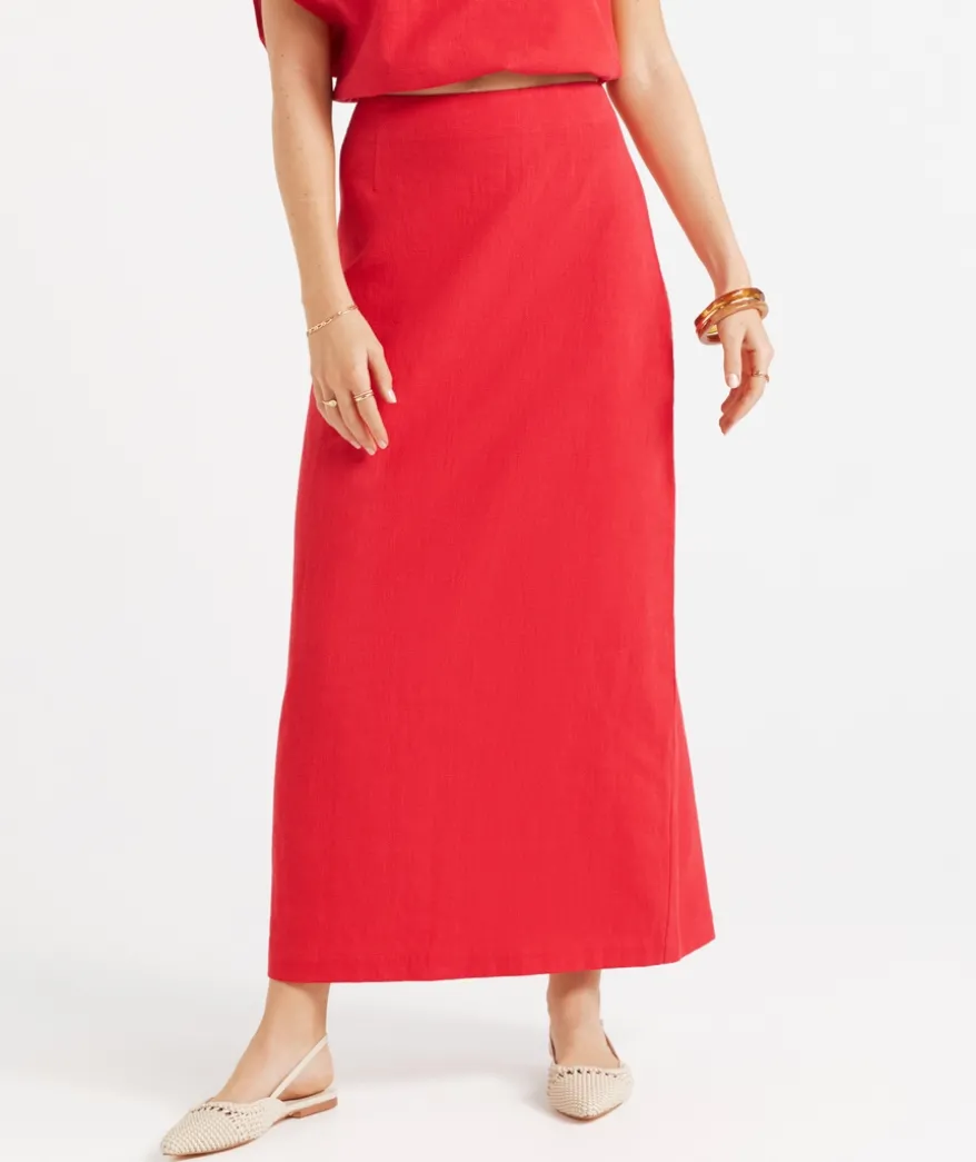 VERA RAMIE COLUMN MAXI SKIRT
