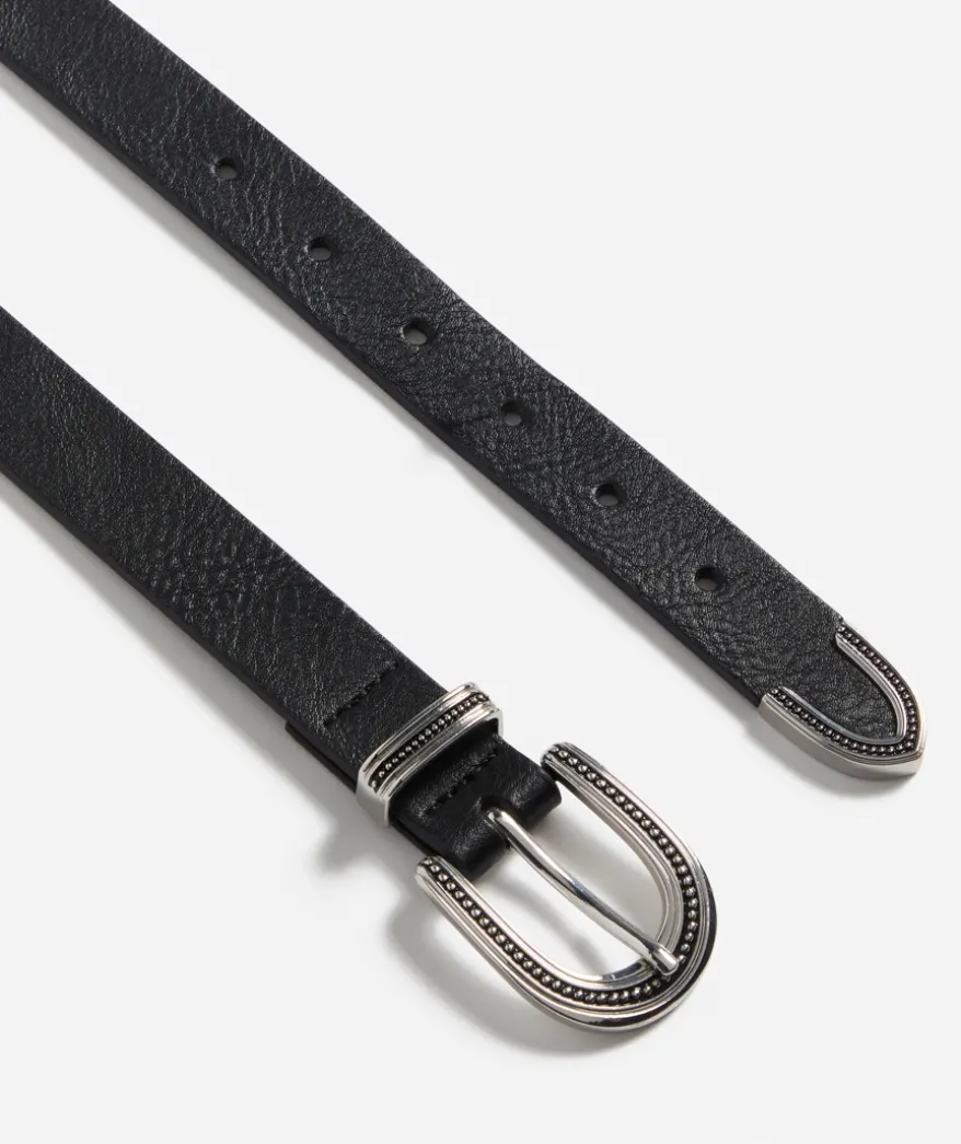 WESTERN ANTIQUE SILVER BUCKLE BELT